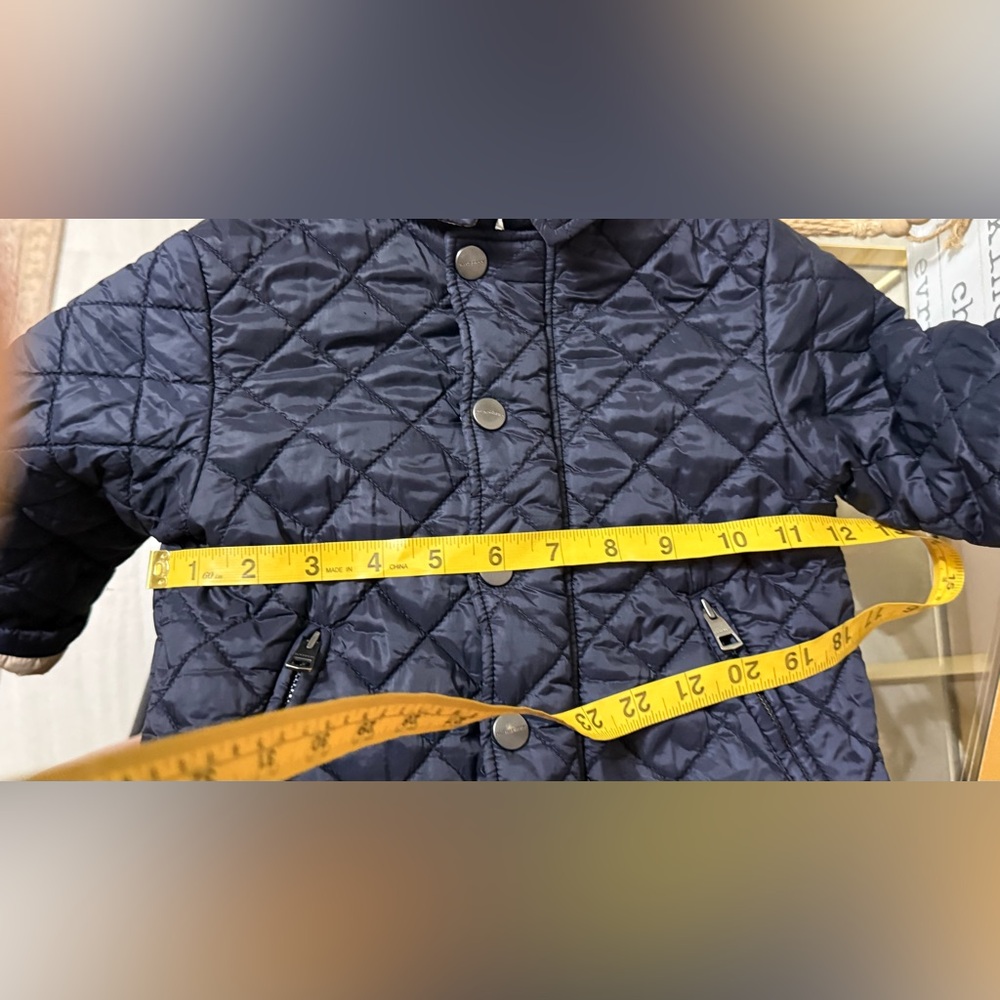 Burberry Navy Quilted Kids Jacket - Picture 6 of 11